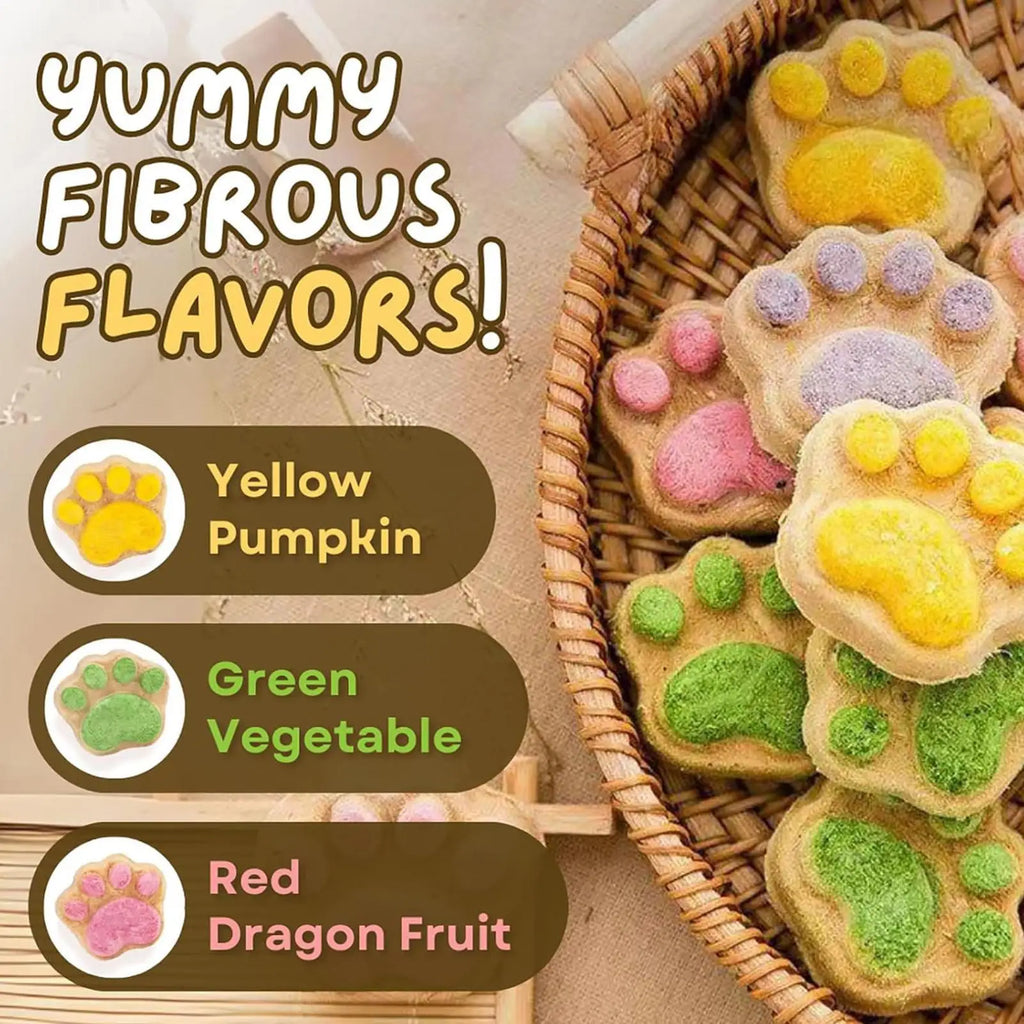 Cat Snacks Paw Shape Dried Indoor Kitten Snacks Teeth Cleaning Supplement Pet Chews for Large Small Feline Rewarding Care Daily